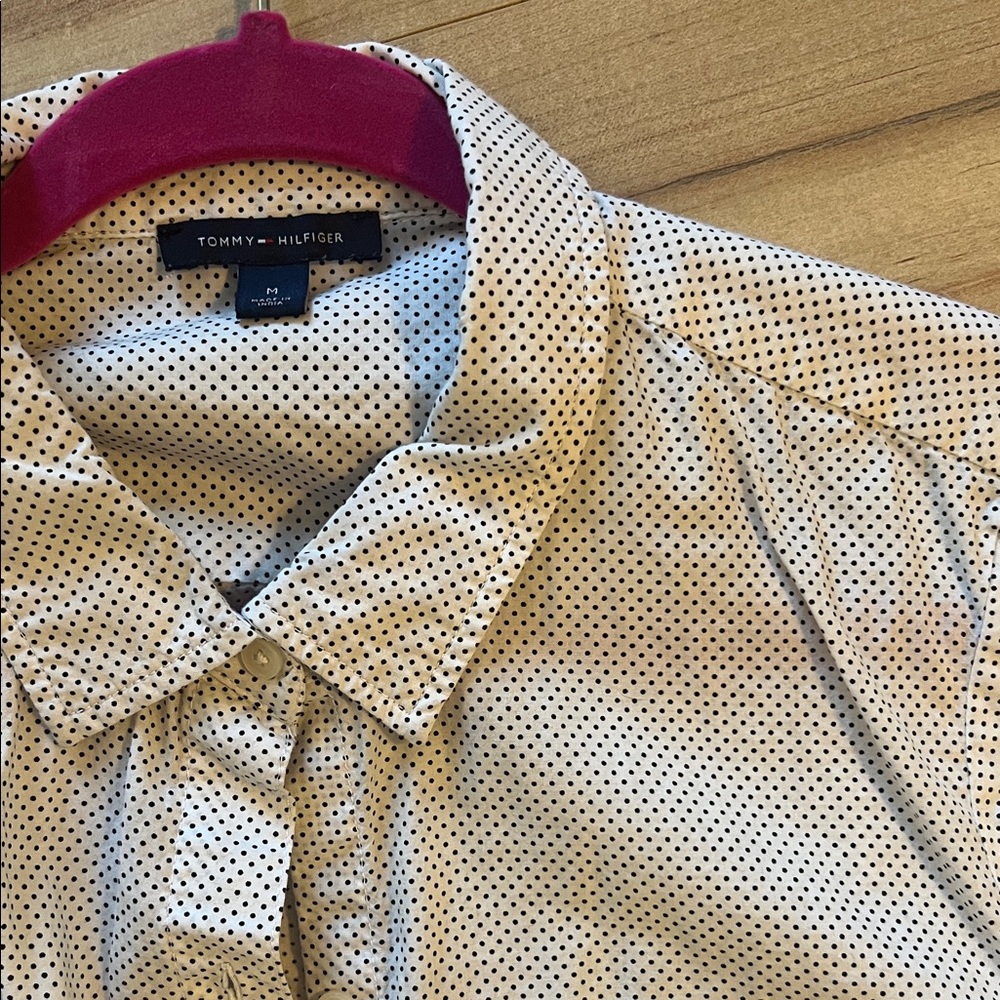 Tommy Hilfiger White Polka Dot Shirt